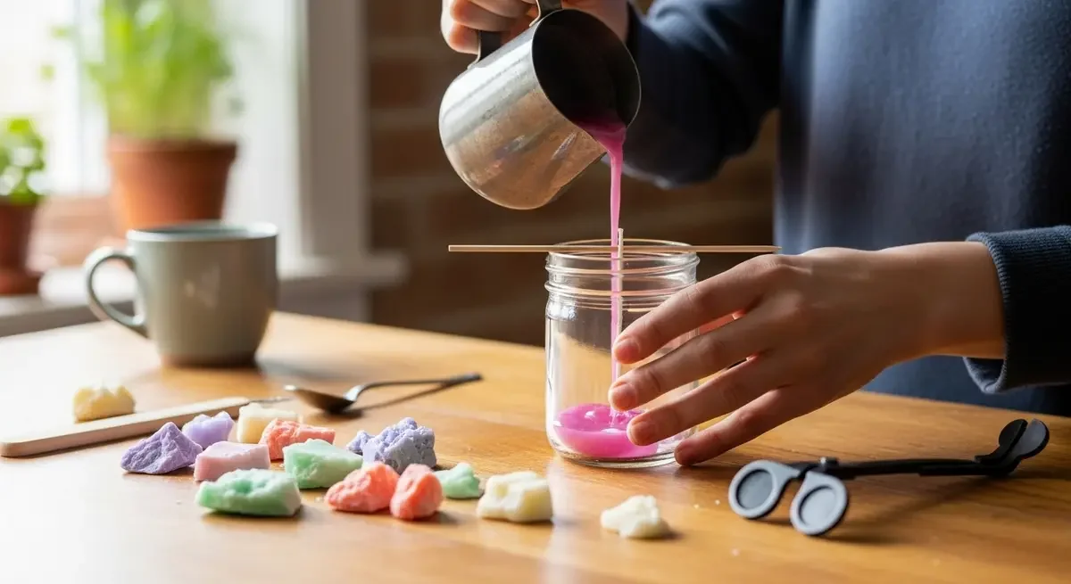 Kerzen selber gießen aus wachsresten